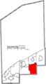 Map of Lake County Ohio Highlighting LeRoy Township