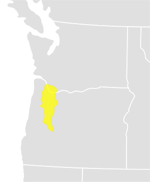 Map of the Gray-tailed vole in the northwestern region of the United States.svg