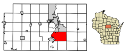 Location of Kronenwetter in Marathon County, Wisconsin.