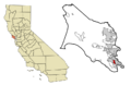 Marin County California Incorporated and Unincorporated areas Strawberry Highlighted