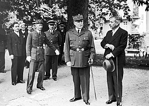 Marshal Petain and Pierre Laval c1942