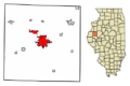 McDonough County Illinois Incorporated and Unincorporated areas Macomb Highlighted