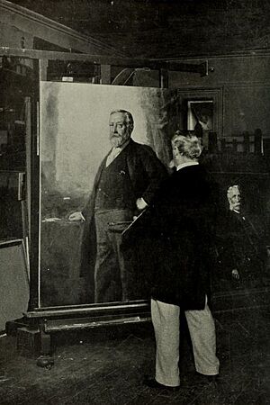 Mr. Johnson Painting the Portrait of President Benjamin Harrison