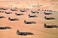 Multiple F-15E parked during Operation Desert Shield