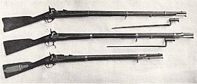 photo of Musket rifles used in the Civil War