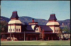 North Conway station 1958 postcard