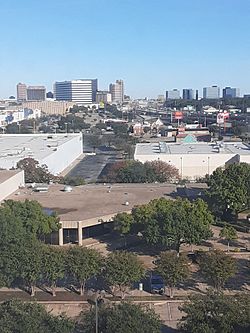 Skyline of North Dallas by I-635 and Dallas North Tollway near the Galleria.