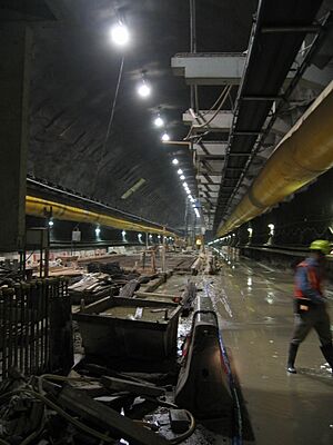 North Ryde railway station under construction
