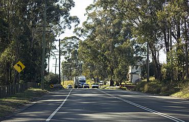 Northbound on Henry Lawson Drive in Georges Hall.jpg