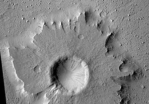 Pedestal crater and streaks