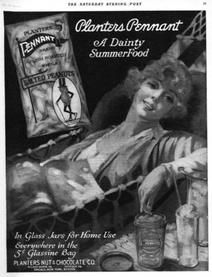 Planters nuts advert in Saturday Evening Post 1921-06-11