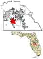 Polk County Florida Incorporated and Unincorporated areas Bartow Highlighted 1203675