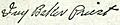 Priest, Ivy Baker (engraved signature)