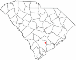 Location of Cottageville, South Carolina