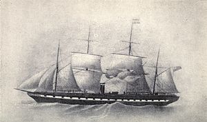 SS Great Britain with four masts 1853