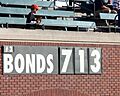 Sign counts down to Barry Bonds 713th home run