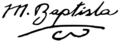 Signature of Mariano Baptista (1832-1907)