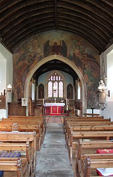 Stowey church interior showing Strachey picture