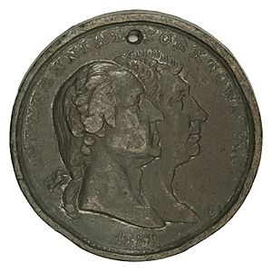 Surrender At Yorktown Centennial medal (1881) (obv)