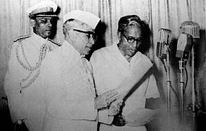 Swearing in of CPI cabinet in Kerala, April 1957