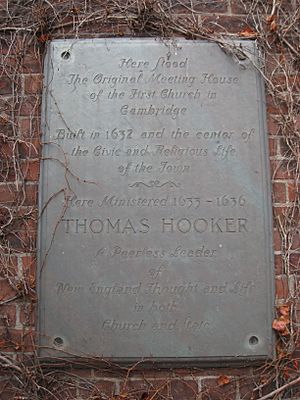 Thomas Hooker plaque, Cambridge - IMG 2950