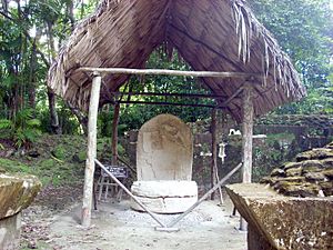 Tikal Stela 19 and Altar 6, Group R