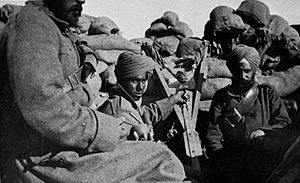 Troops of 29th Indian Infantry Brigade in the trenches, Gallipoli, 1915