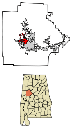 Location of Northport in Tuscaloosa County, Alabama.
