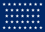 US Naval Jack 37 stars