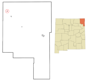 Location of Folsom, New Mexico