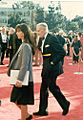 Vincent Price on the red carpet at the 1989 Academy Awards