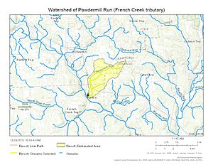 Watershed of Powdermill Run (French Creek tributary)