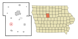 Location of Callender, Iowa
