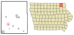 Location of Spillville, Iowa