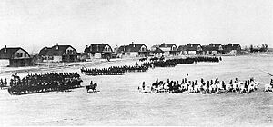 10th Cavalry on parade at Fort Custer