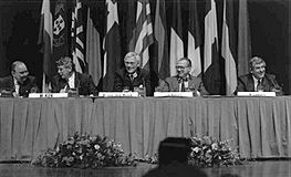 1991, persconferentie Eurotop, MECC Maastricht