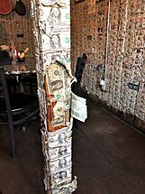2021 Tortilla Flat Superstition Saloon interior dollar bills 3