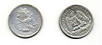 25 centavos de Zacatecas de 1889 (anverso y reverso)