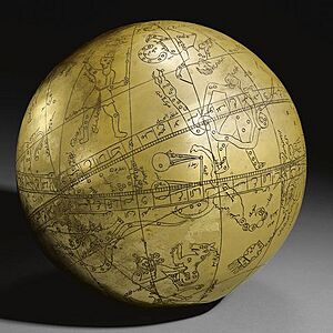 A Large Persian Brass Celestial Globe with an ascription to Hadi Isfahani