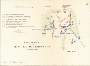 Battle of Hanover Court-House map