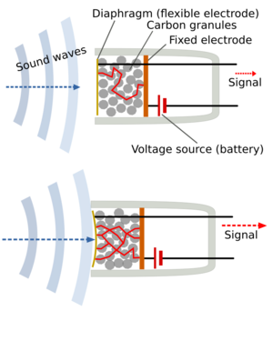 Carbon microphone