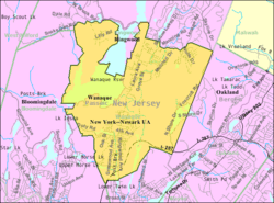 Census Bureau map of Wanaque, New Jersey