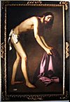 Christ recovering clothing after flagellation