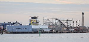 Clarence Pier as viewed from gosport