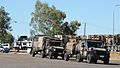 Convoys of Australian Army vehicles at Camooweal, travelling along the Barkly Highway, 2019 01