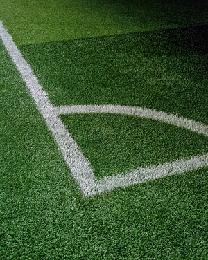Corner area of a football field
