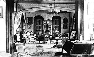Drawing room of Keoua Hale in 1883