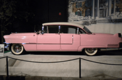 Elvis Presley Pink Cadillac on display