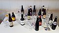 Fourteen trappist beer and glasses