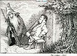 Gandalf and Bilbo at Bag End by Maurice Sendak 1967.jpg